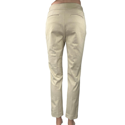 Ann Taylor Women's Beige Skinny Mid Rise Slim Fit Trousers Dress Pants Size 0