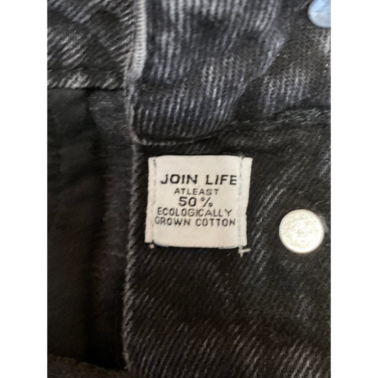 Zara Women's Black Mid Rise Frayed Raw Hem Cut Off Denim Jean Shorts Size 6