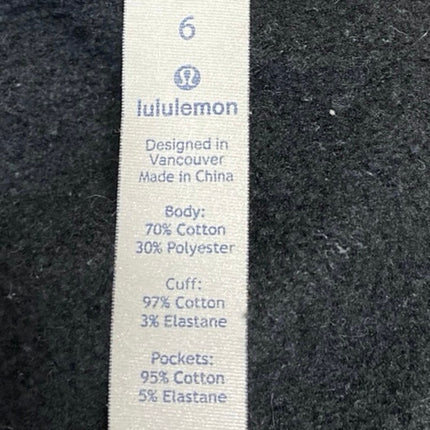 Lululemon Gray Fleece Long Sleeve Zip Up Hooded Hoodie Sweatshirt Jacket Size 6