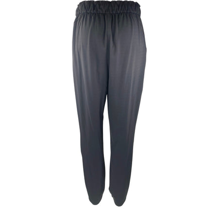 Lululemon Black Elastic Waist Straight Leg Activewear Paperbag Trousers Pants 8