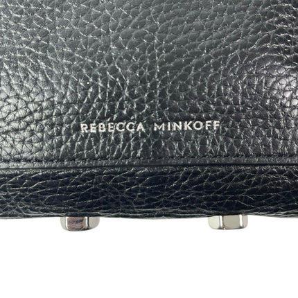 Rebecca Minkoff Darren Black Pebbled Leather Zip Purse Handbag Crossbody Bag OS