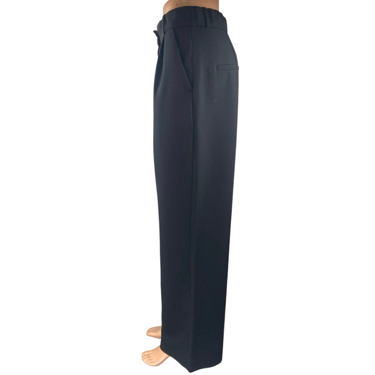 Abercrombie & Fitch Black Pleated Wide Leg High Waist Trousers Dress Pants Sz 29