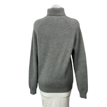 SuitSupply Womens Gray Long Raglan Sleeve Wool Cashmere Turtleneck Sweater Top M