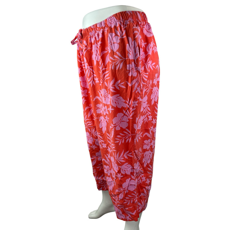 Sonoma Goods for Life Women's Tropical High Rise Wide Leg Pajama Sleepwear 3XL