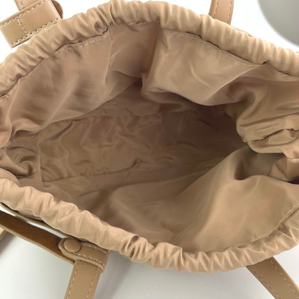 Bottega Veneta Women's Beige Leather Boho Crossbody Strap Shell Tote Handbag