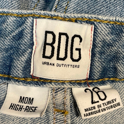 Urban Outfitters BDG Womens Blue Tapered Leg Mom High Rise Denim Jeans Pants 26