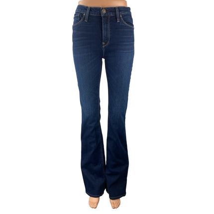 Hudson Women's Dark Blue Wash Mid Rise Skinny Bootcut Flare Denim Jeans Pants 28