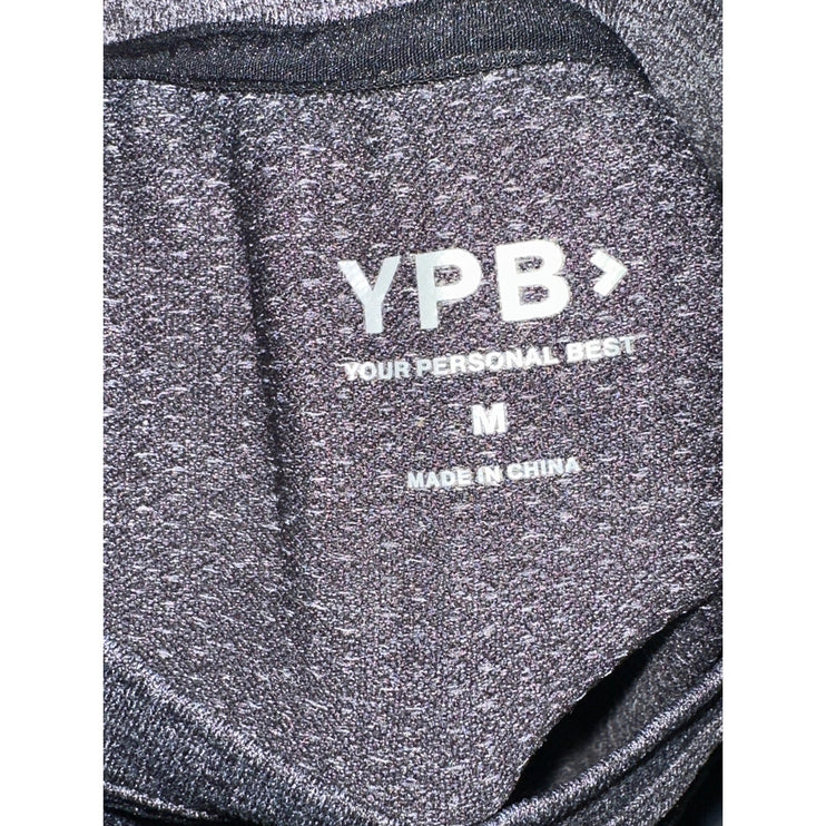YPB Your Personal Best Gray Long Sleeve Activewear Sportswear Shirt Top Size M