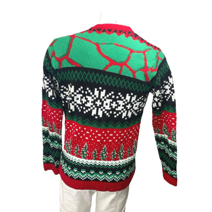 Blizzard Bay Men's Multicolor Giraffe Long Sleeve Ugly Christmas Sweater Top M
