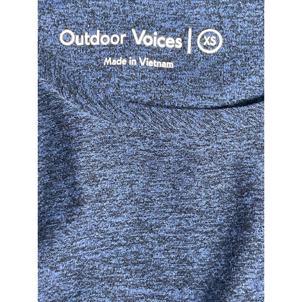 Outdoor Voices Blue High Neck Sleeveless  Yoga Activewear Athletic Tank Top Sz M