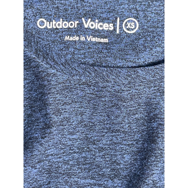 Outdoor Voices Blue High Neck Sleeveless  Yoga Activewear Athletic Tank Top Sz M