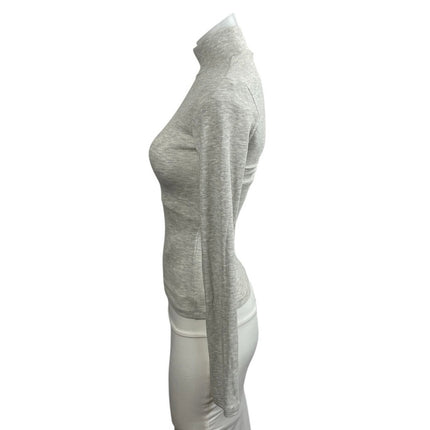 Abercrombie & Fitch Gray Ribbed Turtleneck Long Sleeve Sweatshirt Sweater Top XS