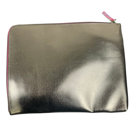 Lilly Pulitzer Gold Metallic Travel Organizer Floral Lined Pouch Clutch Bag OS