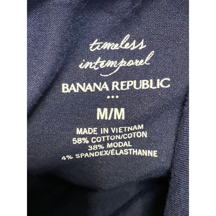 Banana Republic Women's Navy Blue Short Sleeve Turtleneck Blouse Top Size M