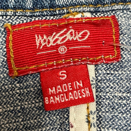 Mossimo Womens Blue Long Sleeve Collared Button Front Denim Coat Jacket Size S