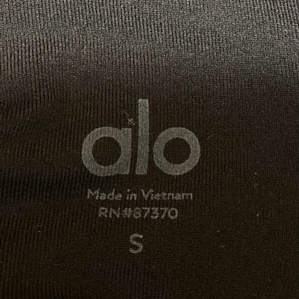 Alo Women's Black White Colorblock Mid Rise Yoga Athletic Leggings Pants Size S