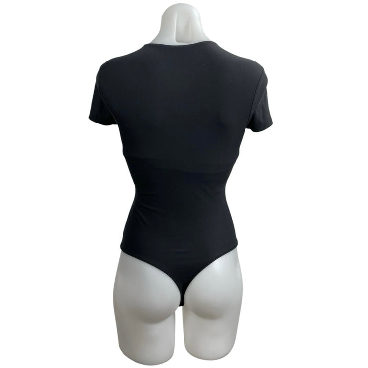 Abercrombie & Fitch Black Crew Neck Short Sleeve Tee T-Shirt Bodysuit Top Sz XS