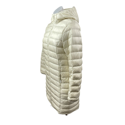 Aritzia Babaton Hudson Women's Cream Hooded Long Sleeve Puffer Coat Jacket Sz S