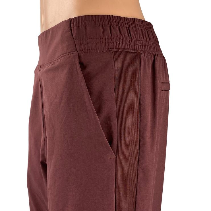 Athleta Brooklyn Textured Lined Women's Brown Travel Jogger Sweat Pants Size 8