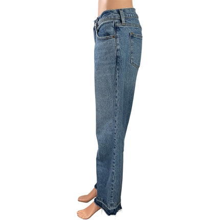 Abercrombie & Fitch The Baggy Low Rise Women's White Wide Leg Denim Jean Size 0