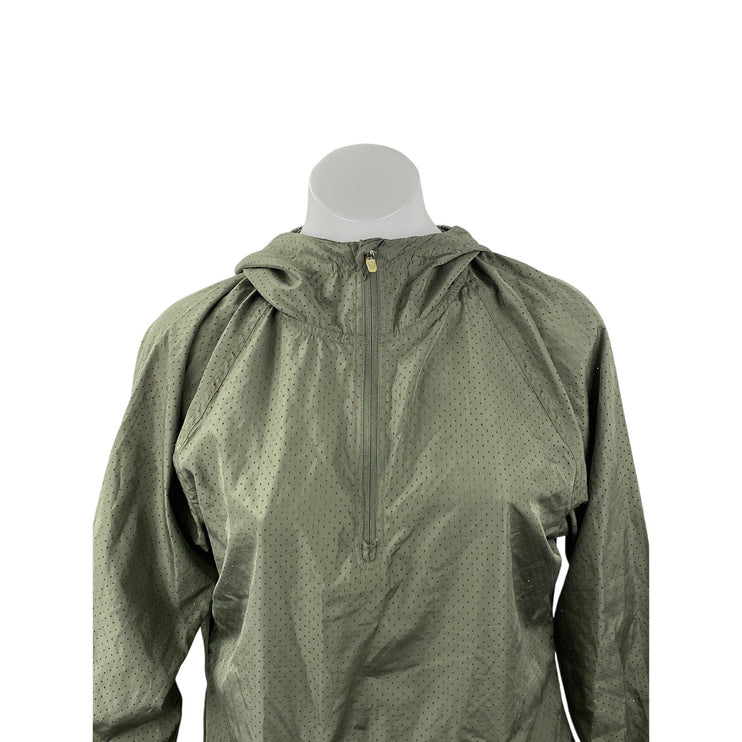 Old Navy Active Women's Green Hoodie Hooded Half Zip Athletic Track Jacket Sz S