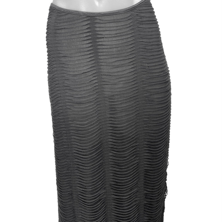 PrettyLittleThing Black Ruched Sleeveless Cut Out Cami Camisole Maxi Dress Sz 12