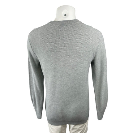GAP Men's Gray Waffle Knit Crew Neck Long Sleeve Sweater Sweatshirt Top Size M