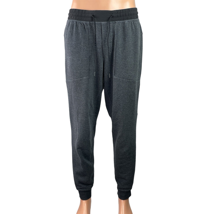 Lululemon Men's Gray Black Drawstring Fitness Athletic Jogger Sweat Pants Size M