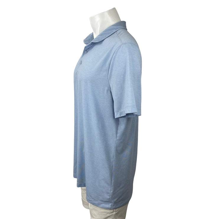 Lululemon Men's Blue Collared Short Sleeve Athletic Activewear Golf Shirt Top 12