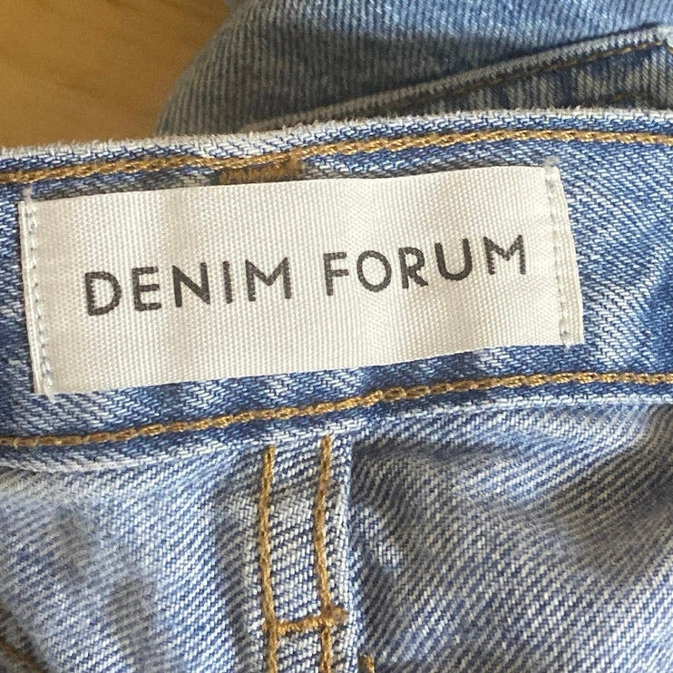 Aritzia Denim Forum Women's Blue High Rise Wide Leg Baggy Denim Jeans Size XS