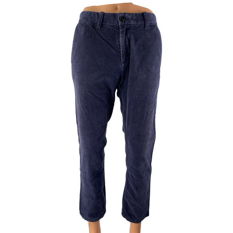 Tommy Hilfiger Men's Blue Corduroy Slim Fit Straight Skinny Trouser Pants Sz 30