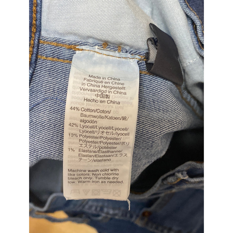 Madewell Women's Blue 10" High Rise Button Fly Skinny Crop Denim Jeans Pants 32