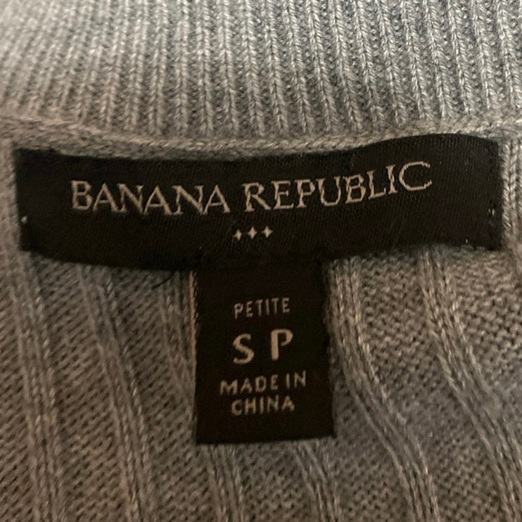 Banana Republic Gray Sleeveless Ribbed Knit Midi Tank Sweater Dress Size S