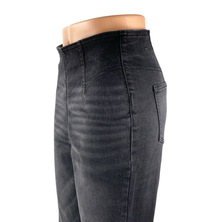Knox Rose Women's Black High Waisted Y2k Boho Flared Bootcut Denim Jeans Size 4