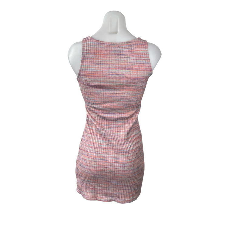 American Eagle Women's Pink Striped Sleeveless Tank Mini Bodycon Dress Size S