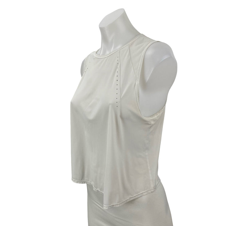 Lululemon Sculpt Women's White Cropped Yoga Running Athletic Tank Top Size S