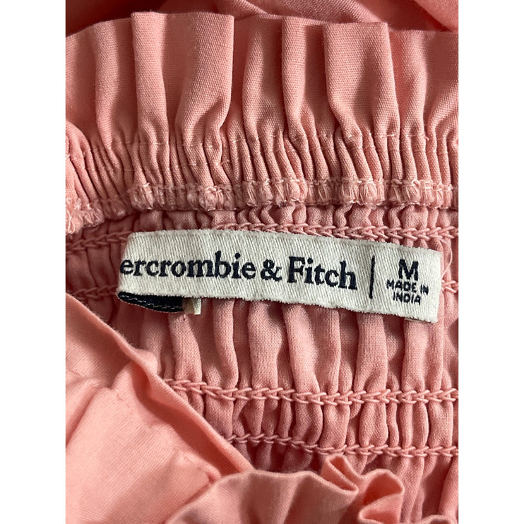 Abercrombie&Fitch Pink Sleeveless Smocked Tiered Mini Tank Flare A-Line Dress M