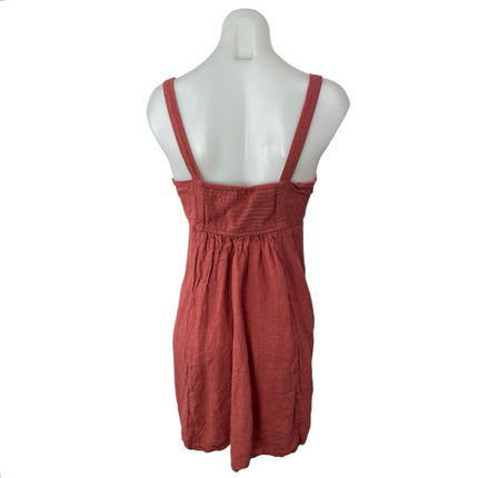 Ann Taylor LOFT Women's Pink Linen Sleeveless Cami Mini Tank A-line Dress Size S