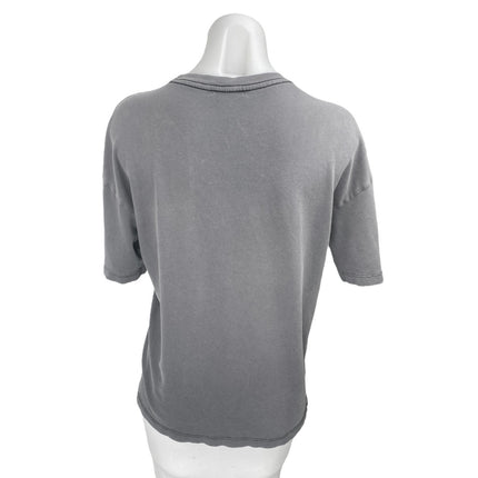 Zara Women's Gray Short Sleeve Crew Neck Basic Pocket T Shirt Tee Top Size S