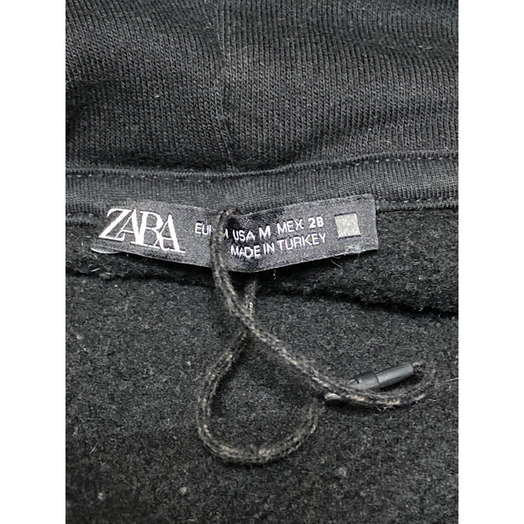 Zara Women's Black Yoga Gym Athletic Activewear Sweater Hoodie Sweatshirt Top M