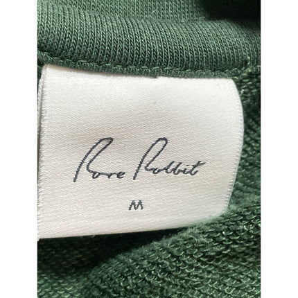 Rare Rabbit Chara Mens Green Crew Neck Long Sleeve Slim Sweatshirt Sweater Top M
