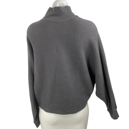 Abercrombie & Fitch Gray Batwing Sleeve Crop Poncho Sweatshirt Sweater Top S/M