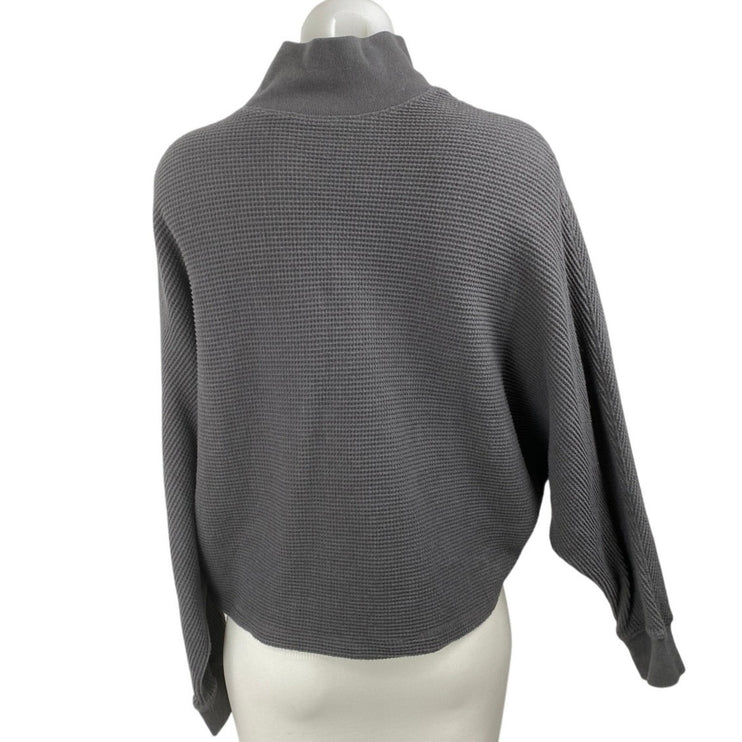 Abercrombie & Fitch Gray Batwing Sleeve Crop Poncho Sweatshirt Sweater Top S/M