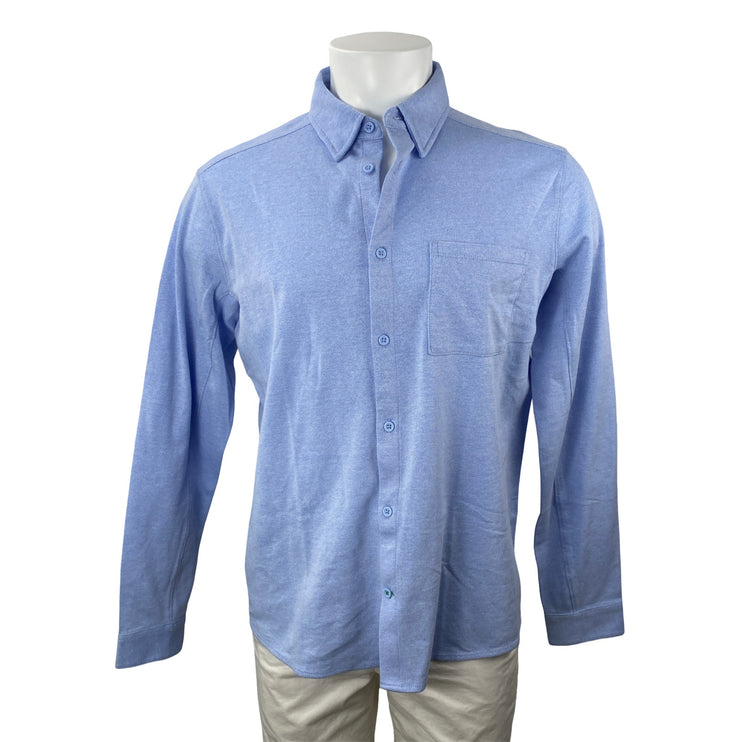 United Colors of Benetton Men's Blue Long Sleeve Button Down Shirt Top Size M