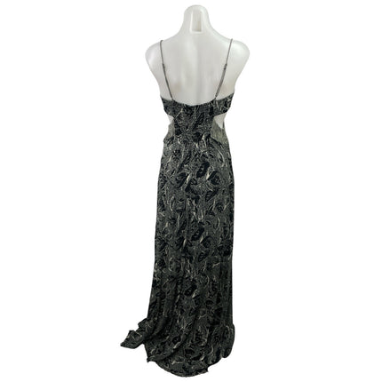 Urban Outfitters Ecote Shipwreck Cutout Black Sleeveless V Neck Maxi Dress Sz M