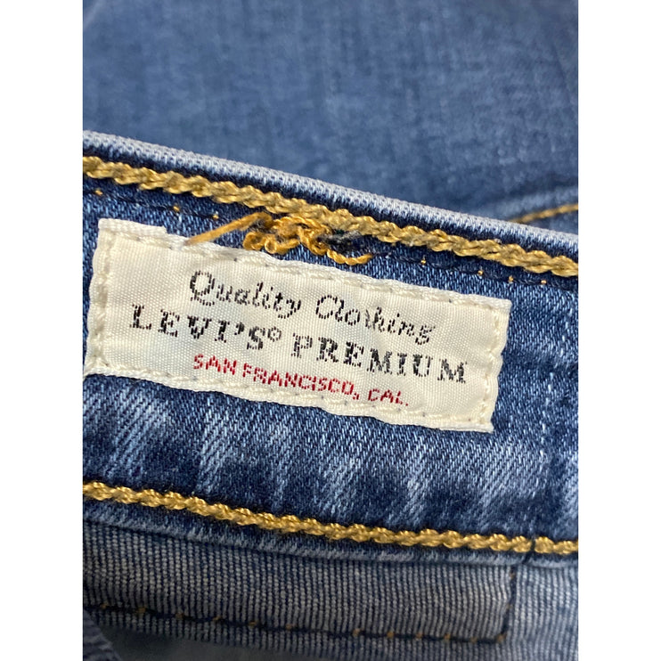 Levi's Mile High Rise Women's Blue Medium Wash Super Skinny Denim Jeans Pants 26