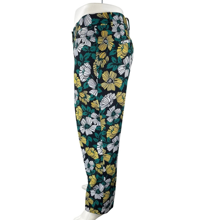 Eloquii Women's Multicolor Floral Hawaiian High Rise Straight Trousers Pants 16