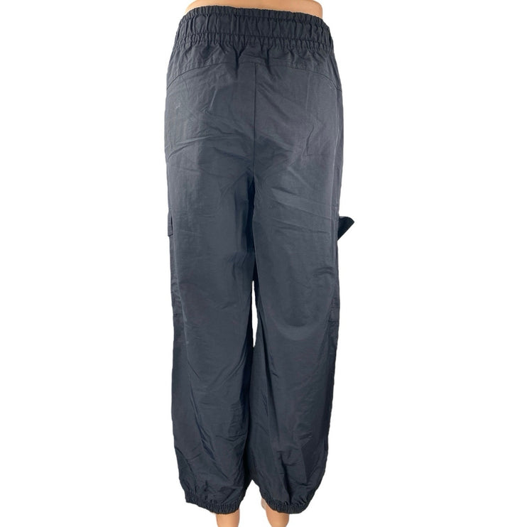 Old Navy Active Women's Blue Elastic Waist Windbreaker Cargo Jogger Pants Size S