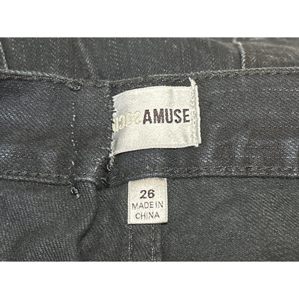 Amuse Society Women's Blue Mid Rise Cuffed Straight Leg Denin Jeans Shorts Sz 26