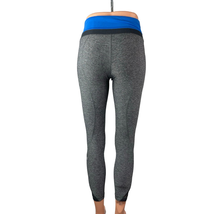 Lululemon Inspire Tight II Gray Mesh Mid Rise Yoga Athletic Leggings Pants Sz 4